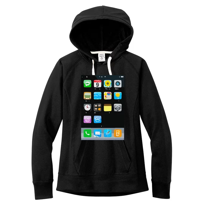 Cell Phone Smartphone Mobile App Halloween Costume Women's Fleece Hoodie