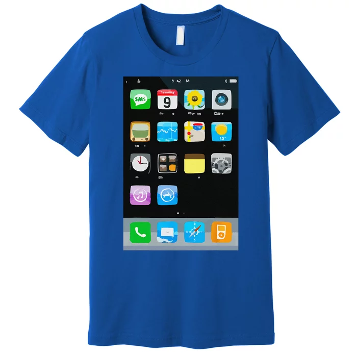 Cell Phone Smartphone Mobile App Halloween Costume Premium T-Shirt