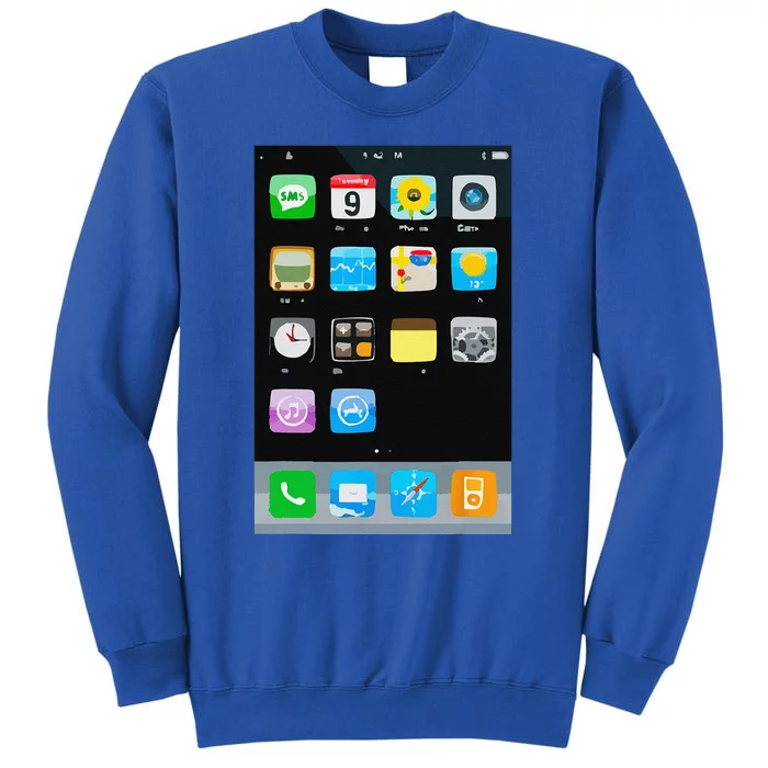 Cell Phone Smartphone Mobile App Halloween Costume Tall Sweatshirt