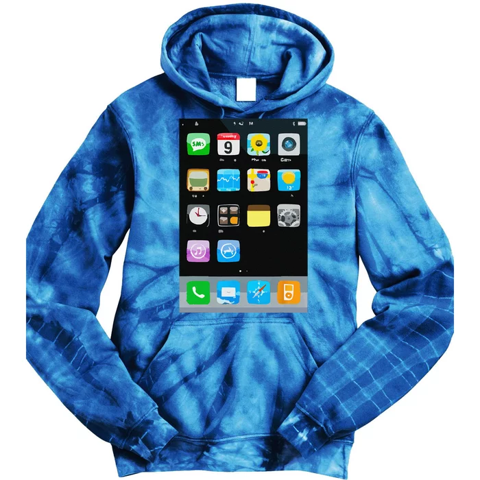 Cell Phone Smartphone Mobile App Halloween Costume Tie Dye Hoodie