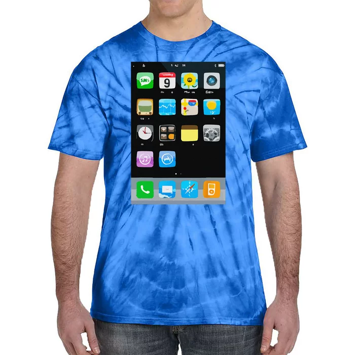 Cell Phone Smartphone Mobile App Halloween Costume Tie-Dye T-Shirt