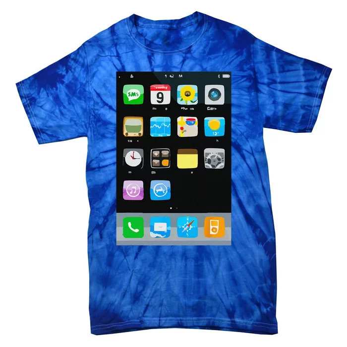 Cell Phone Smartphone Mobile App Halloween Costume Tie-Dye T-Shirt