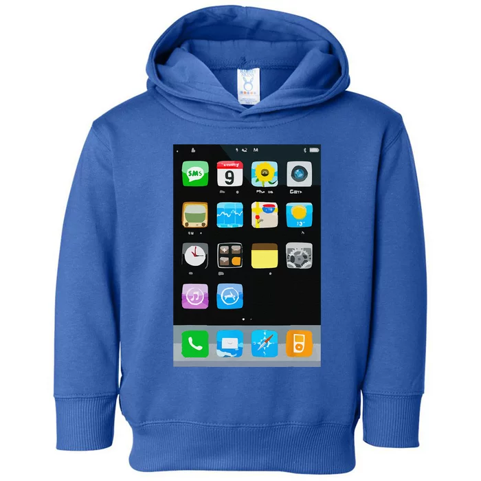 Cell Phone Smartphone Mobile App Halloween Costume Toddler Hoodie