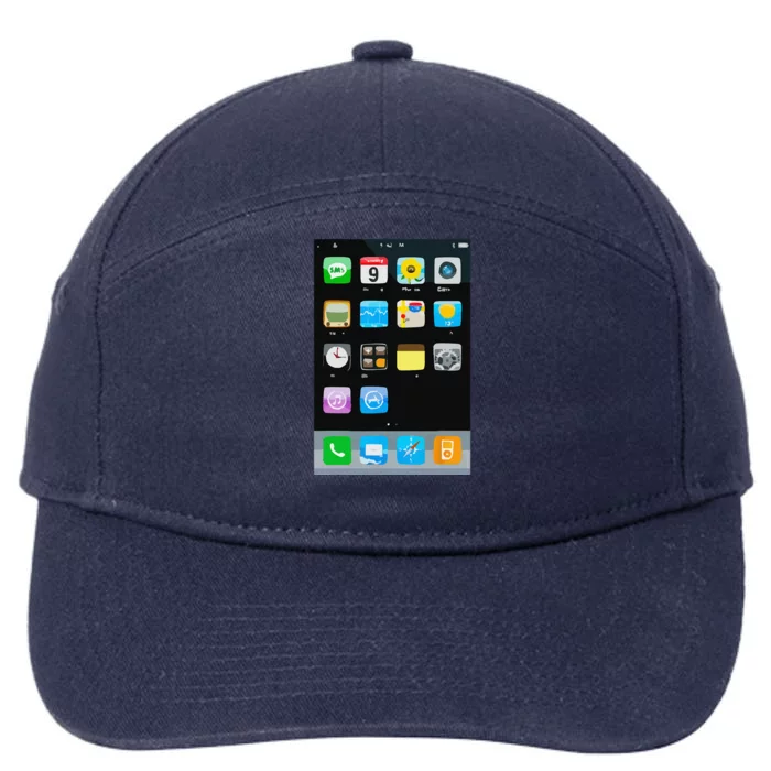 Cell Phone Smartphone Mobile App Halloween Costume 7-Panel Snapback Hat