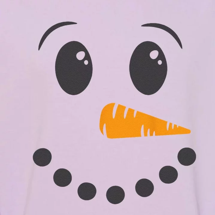 Christmas Pajama Snowman Face Funnys Garment-Dyed Sweatshirt