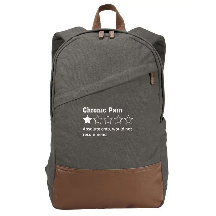 Chronic Pain Sarcastic Quotes Chronic Pain Recommends Absol Cotton Canvas Backpack