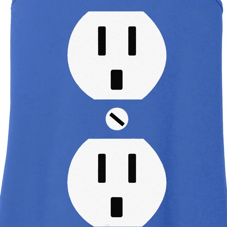 Couple Plug Socket Matching Costume Funny Halloween Gifts Ladies Essential Tank