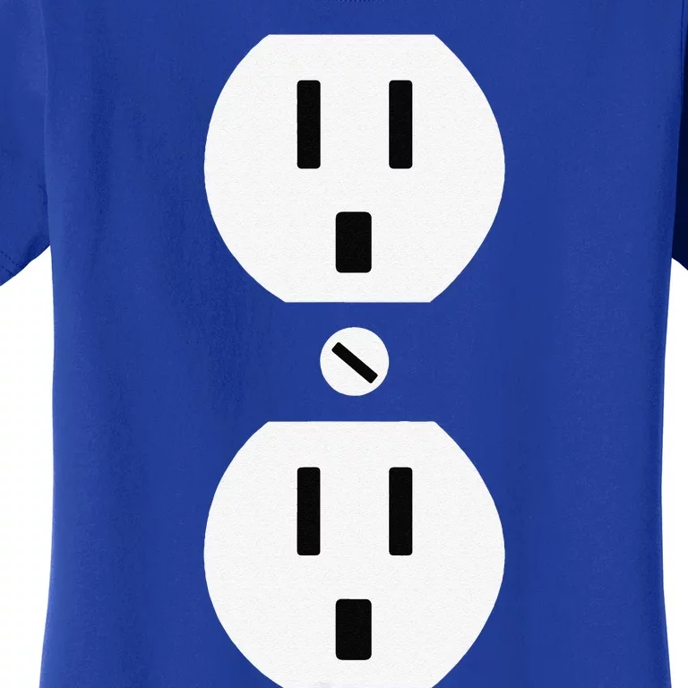 Couple Plug Socket Matching Costume Funny Halloween Gifts Women's T-Shirt