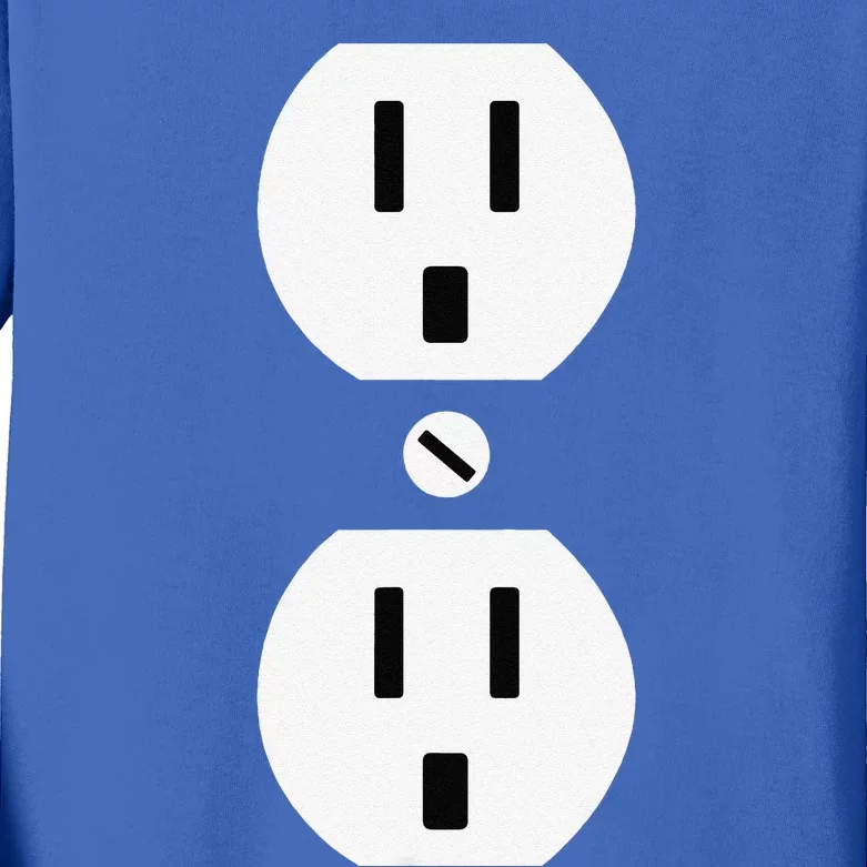 Couple Plug Socket Matching Costume Funny Halloween Gifts Kids Long Sleeve Shirt