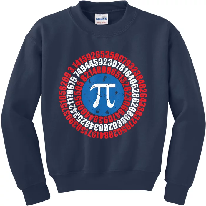 Captain Pi Superhero Pi Day & Math Lover Kids Sweatshirt