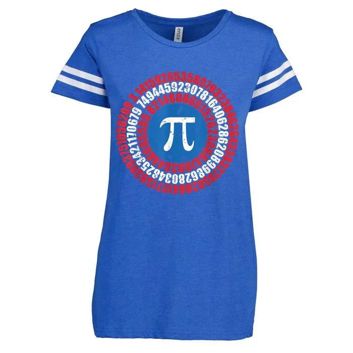 Captain Pi Superhero Pi Day & Math Lover Enza Ladies Jersey Football T-Shirt