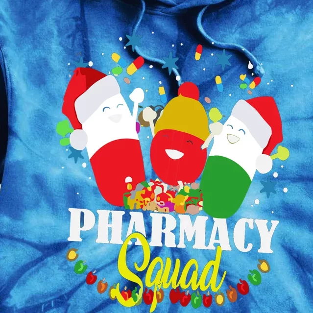 Christmas Pharmacy Squad Pills Xmas Pharmacist Gift Tie Dye Hoodie