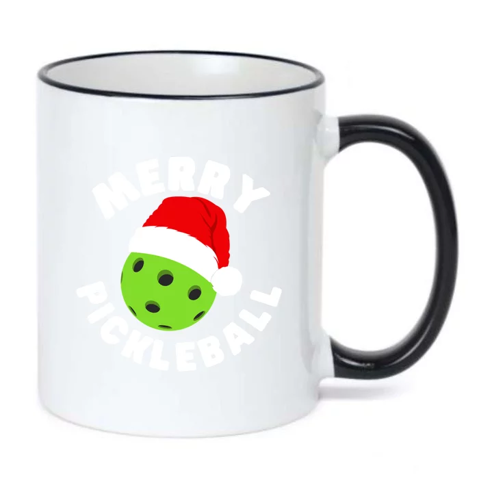 Christmas Pickleball Santa Hat Pickleball Player Xmas Gift Black Color Changing Mug