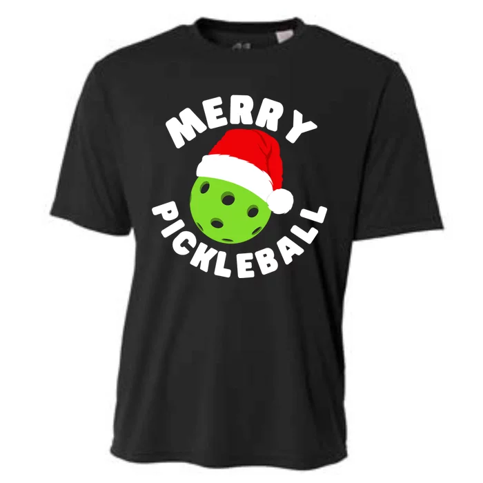 Christmas Pickleball Santa Hat Pickleball Player Xmas Gift Cooling Performance Crew T-Shirt