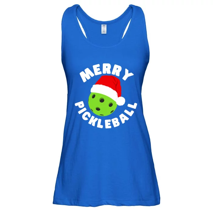 Christmas Pickleball Santa Hat Pickleball Player Xmas Gift Ladies Essential Flowy Tank