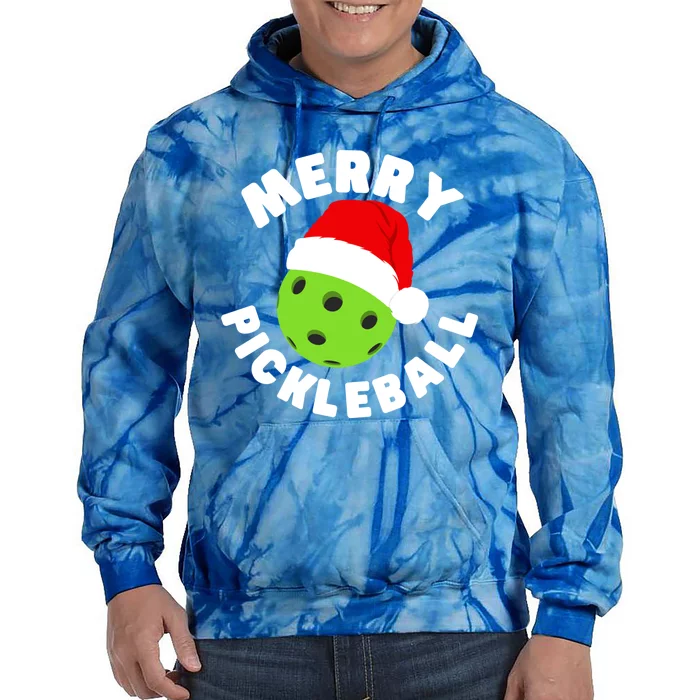 Christmas Pickleball Santa Hat Pickleball Player Xmas Gift Tie Dye Hoodie