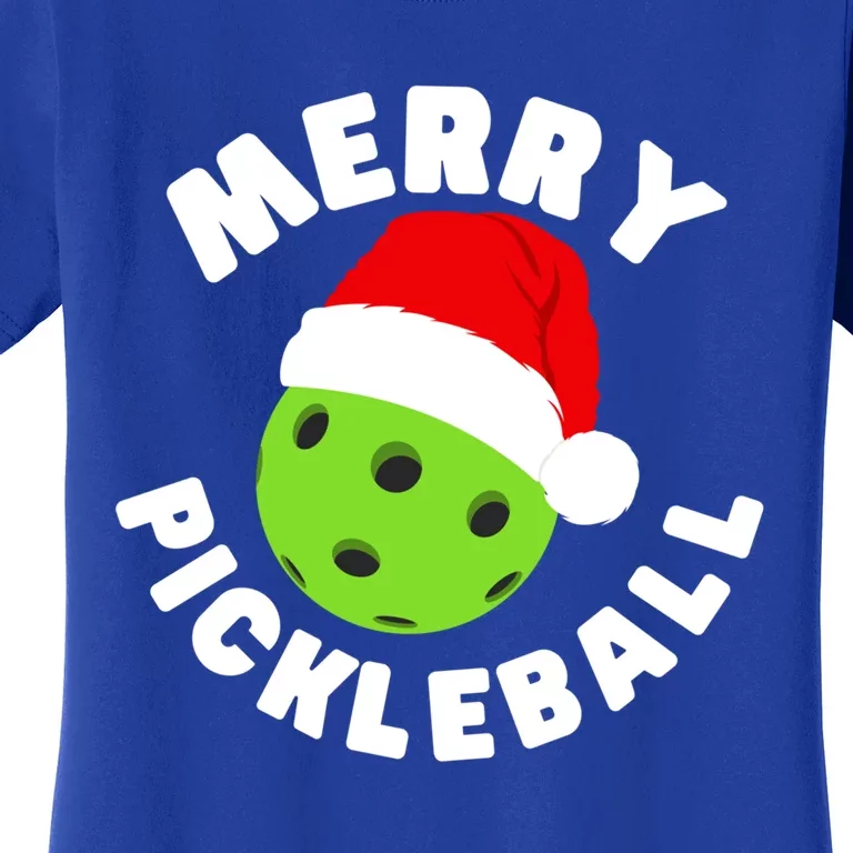 Christmas Pickleball Santa Hat Pickleball Player Xmas Gift Women's T-Shirt