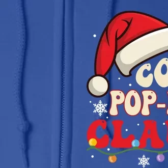 Cool Poppop Santa Claus Christmas Matching Costume Funny Gift Full Zip Hoodie