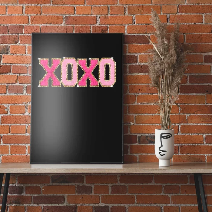 Chenille Patch Sparkling Xoxo Valentine Day Heart Love Gift Poster