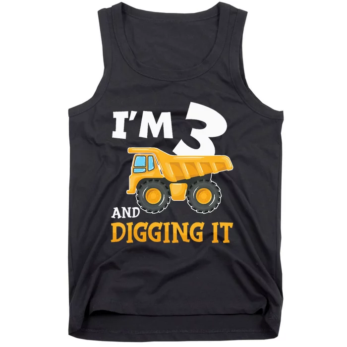 Construction Party Supplies for 3rd Birthday Celebration Tank Top