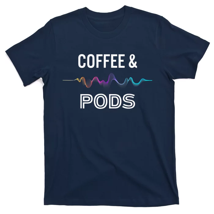 Coffee & Pods Sound Wave Tee T-Shirt