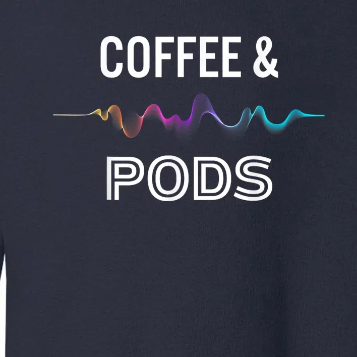 Coffee & Pods Sound Wave Tee Toddler Sweatshirt