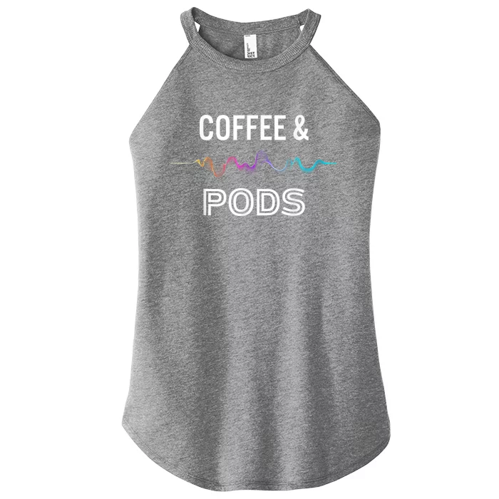 Coffee & Pods Sound Wave Tee Women’s Perfect Tri Rocker Tank