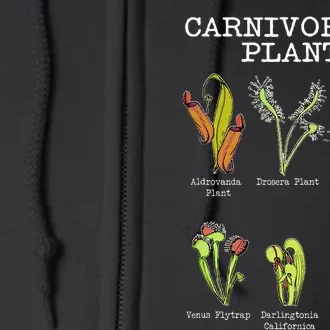 Carnivorous Plants Species Saracenia Venus Flytrap Full Zip Hoodie