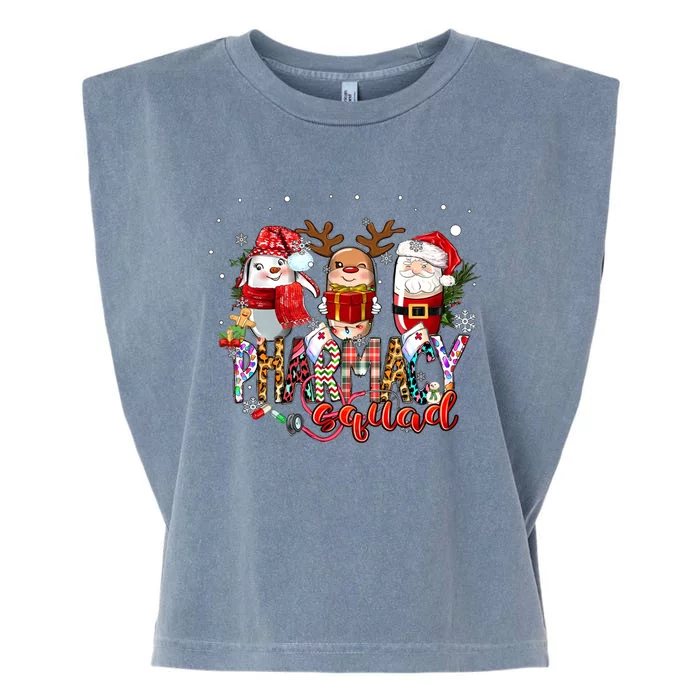 Christmas Pharmacy Squad Xmas Reindeer Pharmacist Team Gift Garment-Dyed Women's Muscle Tee