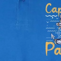 Captain Papa Sailing Boating Father Son Dad Matching Sailor Gift Softstyle Adult Sport Polo