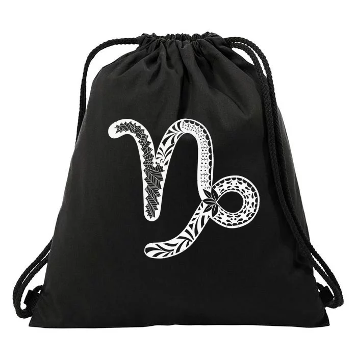 Capricorn Pink Star Sign Birth Birthday Gift Zodiac Drawstring Bag