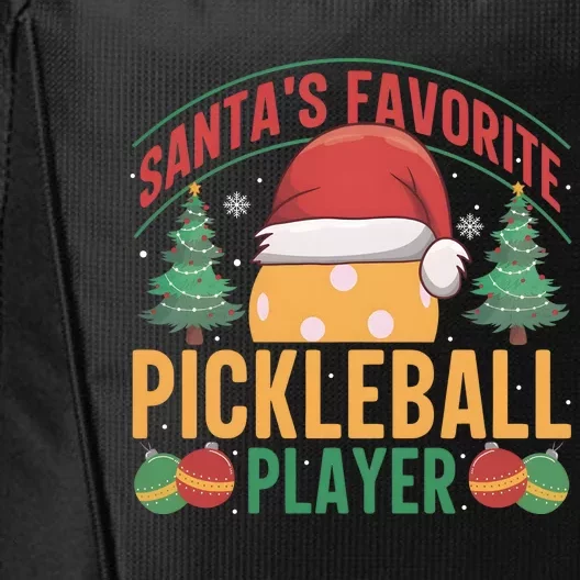 Christmas Pickleball Santa Favorite Pickleball Player City Backpack