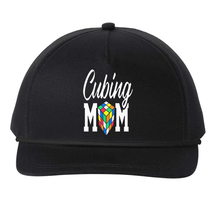 cube puzzle solver cubing mom speed cubing mors Snapback Five-Panel Rope Hat