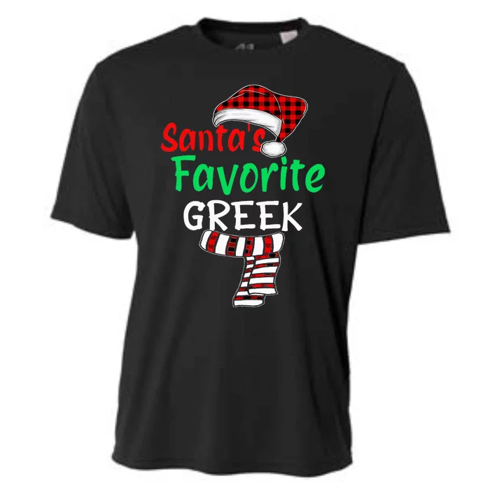 Christmas Pajamas Santa Claus SantaS Favorite Greek Cooling Performance Crew T-Shirt