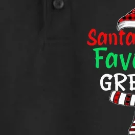 Christmas Pajamas Santa Claus SantaS Favorite Greek Dry Zone Grid Performance Polo