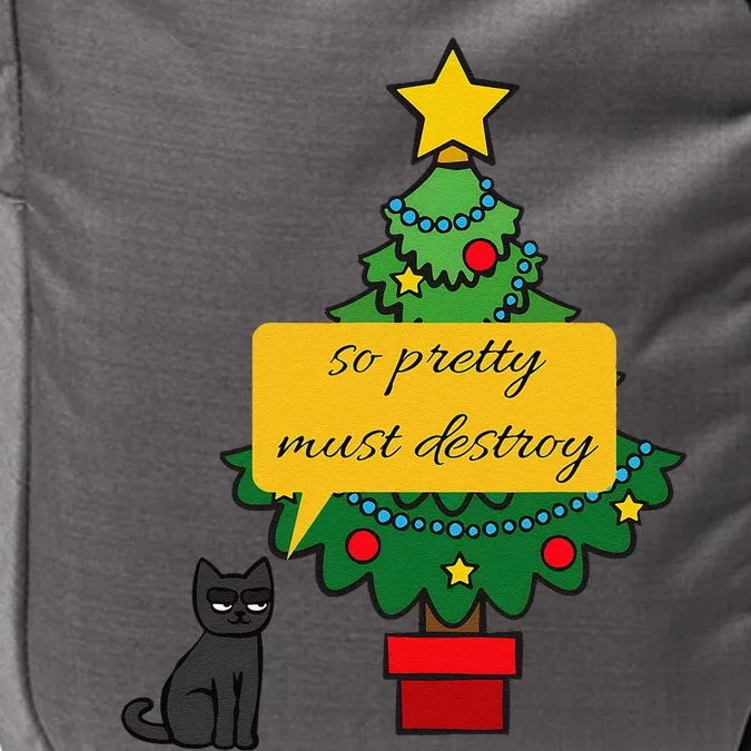 Cat Pet So Pretty Must Destroy Christmas Tree Impact Tech Backpack