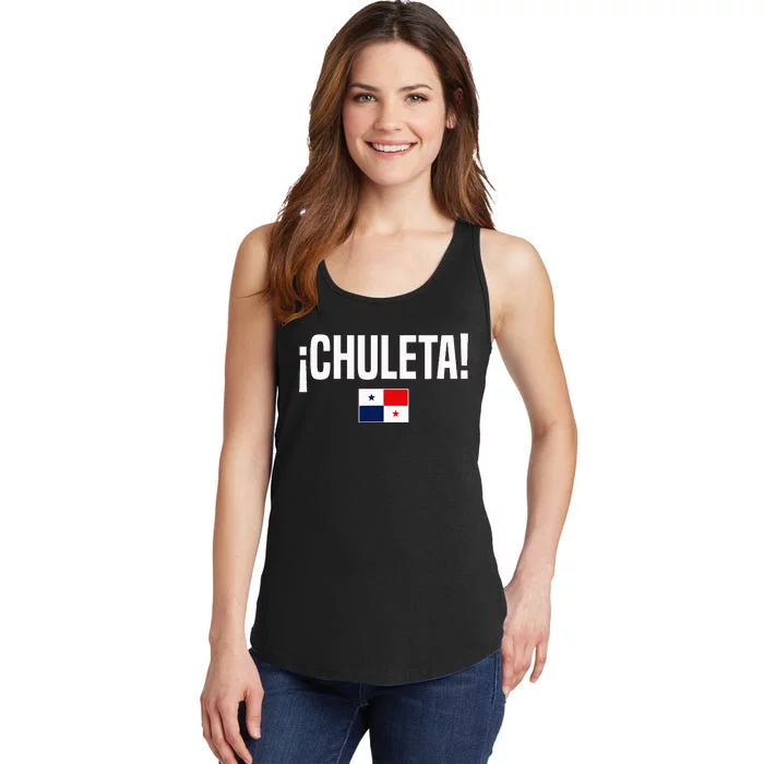 Chuleta Panamanian Slang Panama Flag Ladies Essential Tank