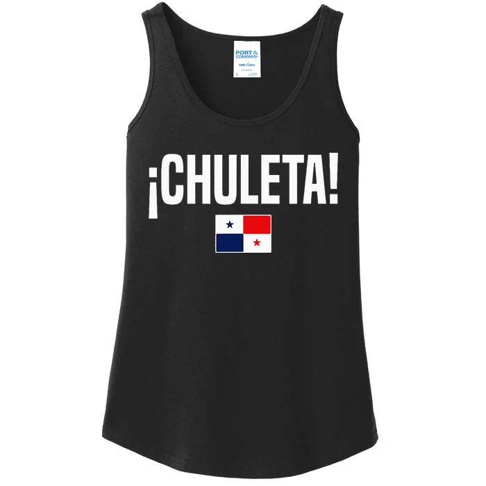 Chuleta Panamanian Slang Panama Flag Ladies Essential Tank