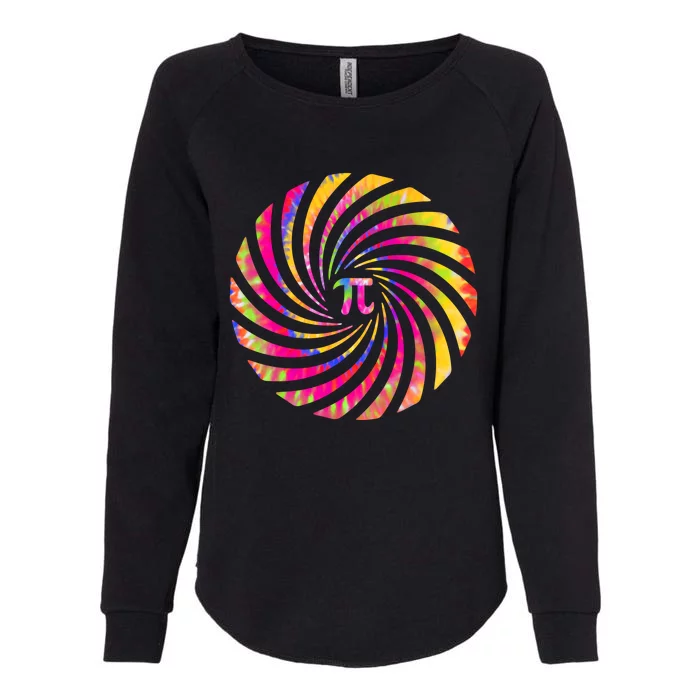 Colorful Pi Swirl Pi Day Math Teacher Gift Womens California Wash Sweatshirt