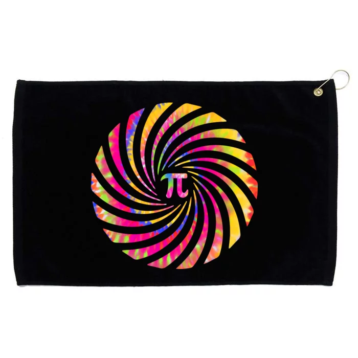 Colorful Pi Swirl Pi Day Math Teacher Gift Grommeted Golf Towel