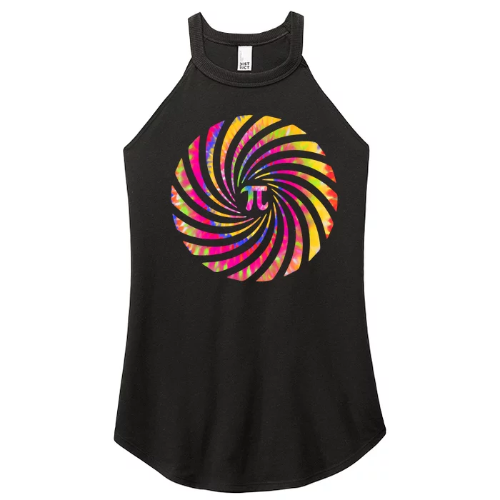 Colorful Pi Swirl Pi Day Math Teacher Gift Women’s Perfect Tri Rocker Tank