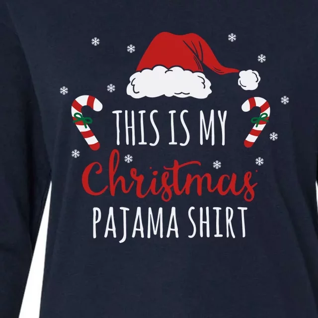 Christmas Pajama Shirt Womens Cotton Relaxed Long Sleeve T-Shirt