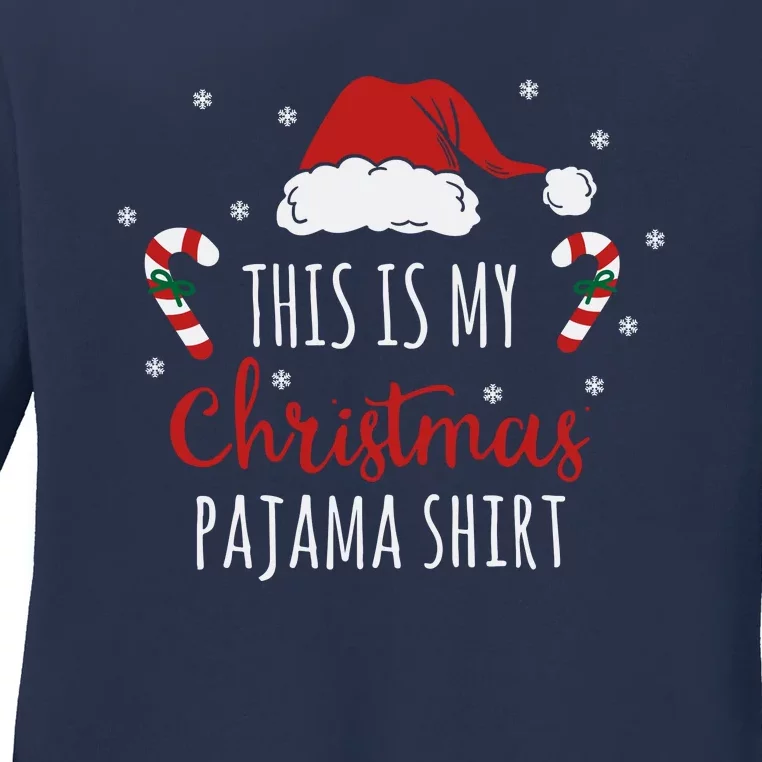 Christmas Pajama Shirt Ladies Long Sleeve Shirt