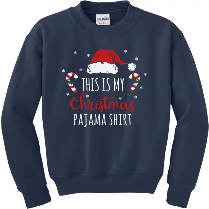 Christmas Pajama Shirt Kids Sweatshirt