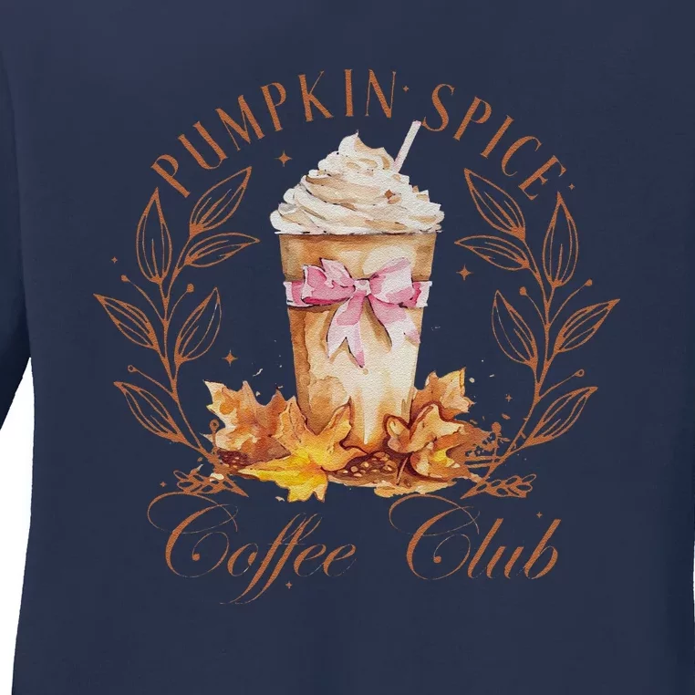 Coquette Pumpkin Spice Pumpkin Patch Ladies Long Sleeve Shirt