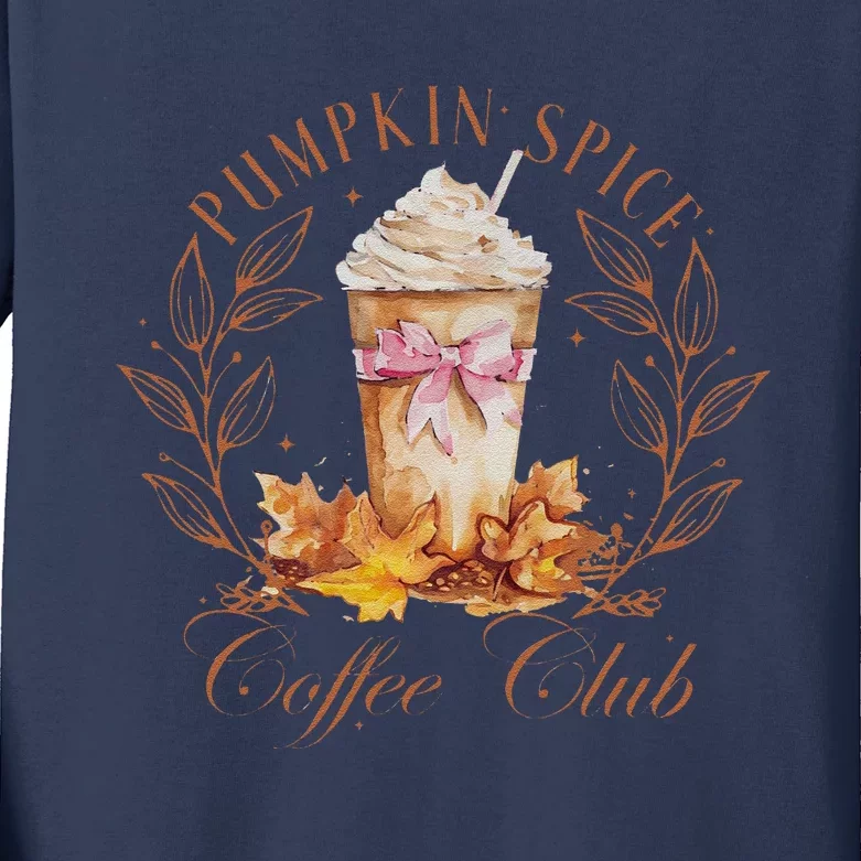 Coquette Pumpkin Spice Pumpkin Patch Kids Long Sleeve Shirt