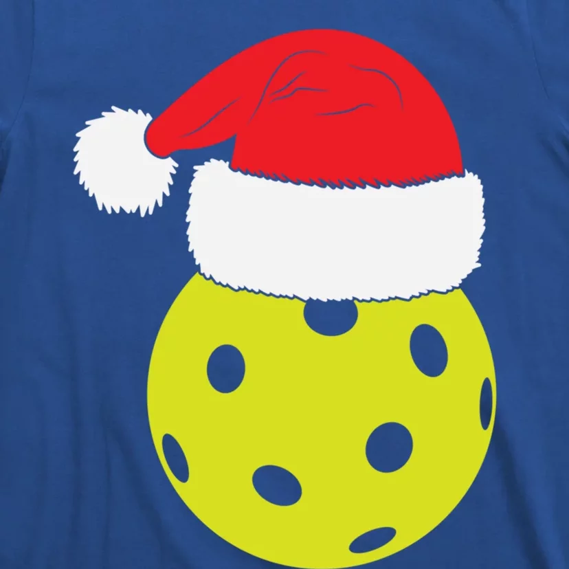 Christmas Pickleball Santa Hat Funny Pickle Ball Player Xmas Meaningful Gift T-Shirt