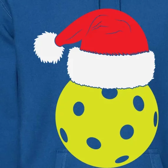 Christmas Pickleball Santa Hat Funny Pickle Ball Player Xmas Meaningful Gift Premium Hoodie