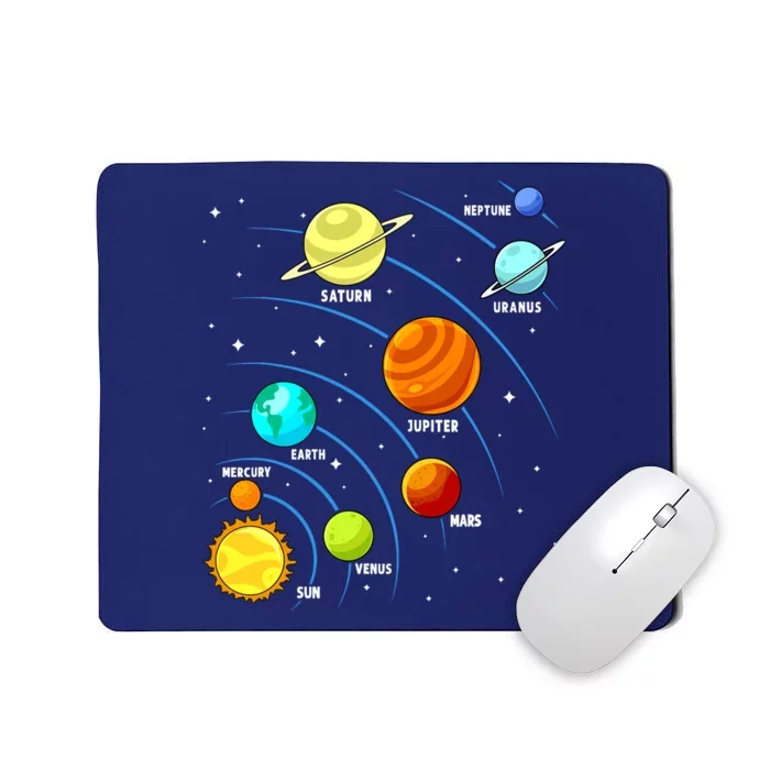 Colorful Planets Solar Systemss Boy Space Science Mousepad