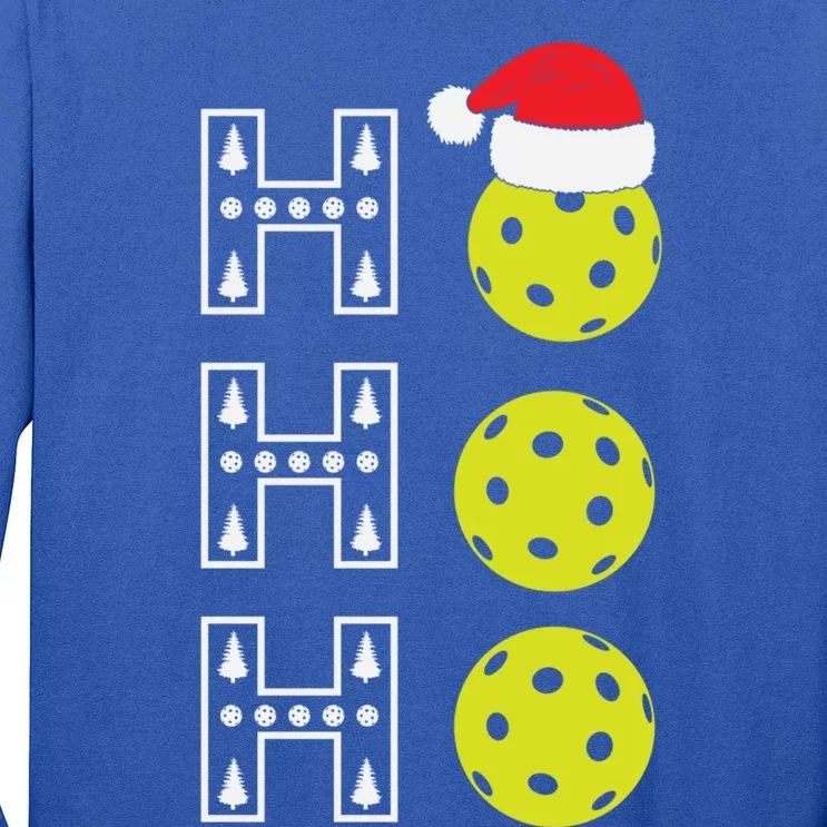 Christmas Pickleball Santa Hat Funny Pickle Ball Player Xmas Great Gift Long Sleeve Shirt